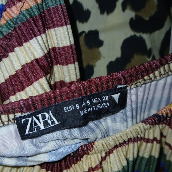 Zara Multi-Color Corset-Style Long Sleeve Mini Dress – NWOT | Size Small - Picture 5 of 5